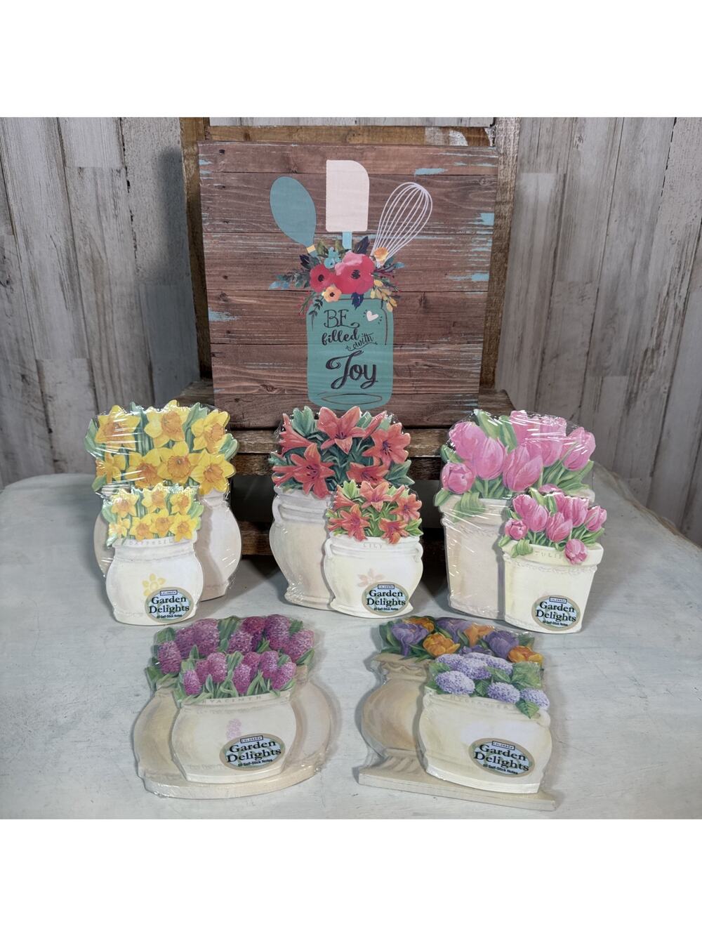 Potted Flowers Note Pads And Sticky Pads Gift Set In Decorative Box